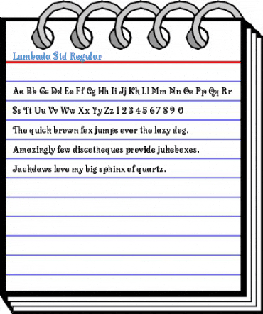 Lambada Std Regular Font