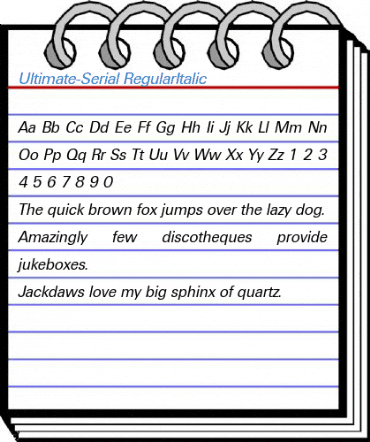 Ultimate-Serial RegularItalic Font
