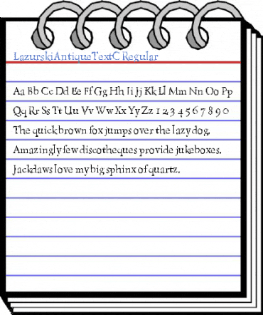 LazurskiAntiqueTextC Regular Font