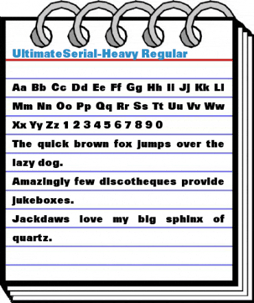 UltimateSerial-Heavy Font