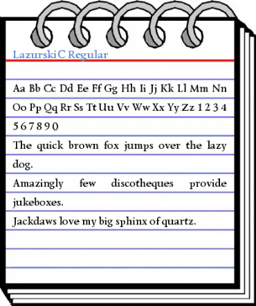 LazurskiC Regular Font