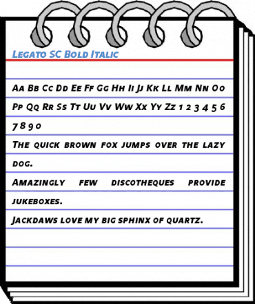 Legato SC Bold Italic Font