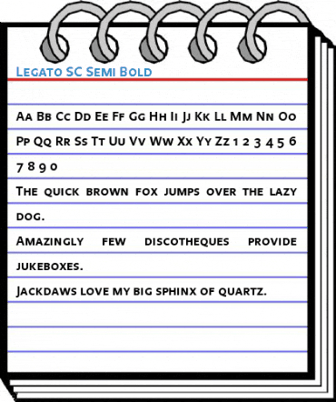 Legato SC Semi Bold Font