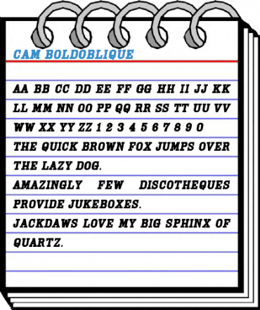 Cam BoldOblique Font