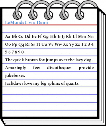 LeMondeLivre Demi Font