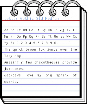 Letter Gothic Std Medium Font