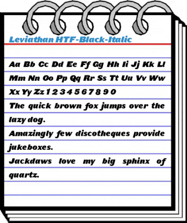 Leviathan HTF-Black-Italic Font