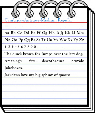 CambridgeAntique-Medium Regular Font