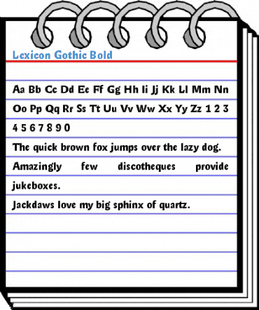 Lexicon Gothic Bold Font