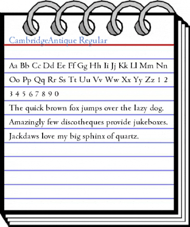 CambridgeAntique Regular Font