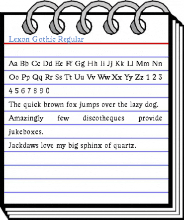 Lexon Gothic Regular Font
