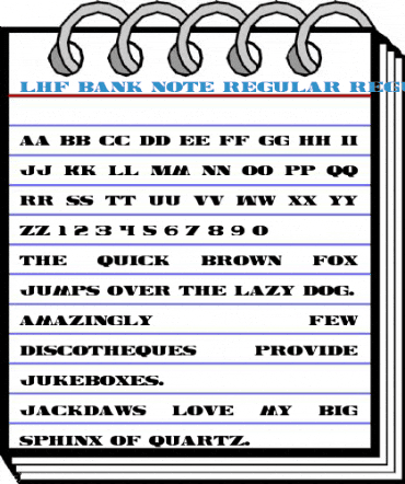 LHF Bank Note REGULAR Regular Font
