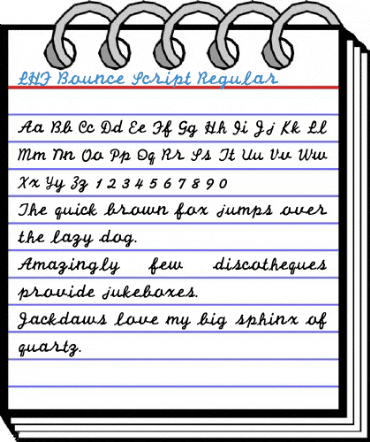 LHF Bounce Script Regular Font