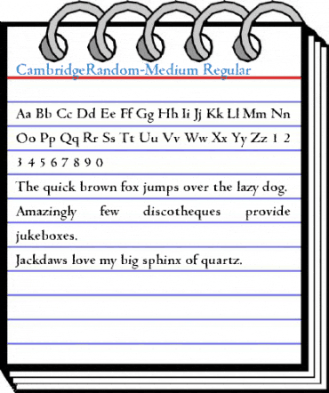 CambridgeRandom-Medium Regular Font