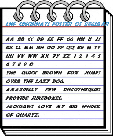 LHF Cincinnati Poster OS Regular Font