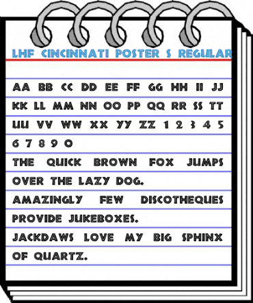 LHF Cincinnati Poster S Regular Font