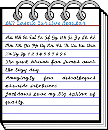 LHF Cosmic Cursive Regular Font