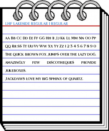LHF Lakeside Regular 1 Regular Font