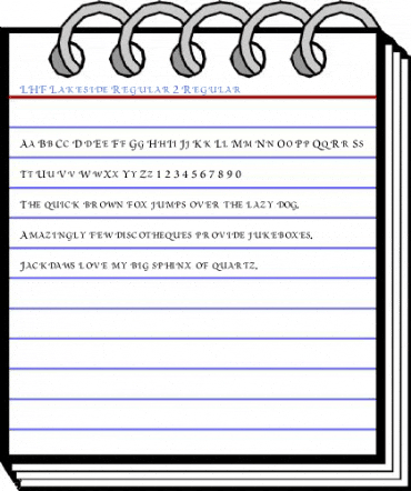 LHF Lakeside Regular 2 Regular Font