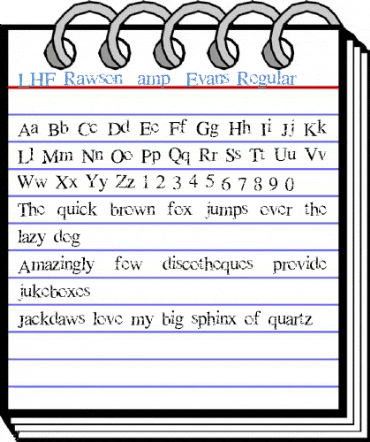 LHF Rawson & Evans Regular Font