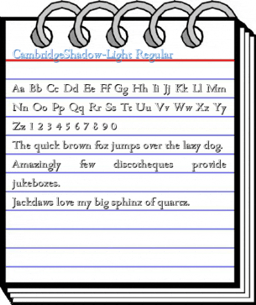 CambridgeShadow-Light Regular Font