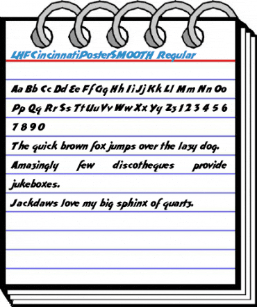 LHFCincinnatiPosterSMOOTH Regular Font