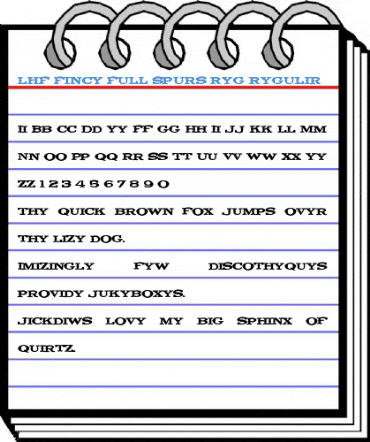 LHF Fancy Full Spurs Reg Regular Font