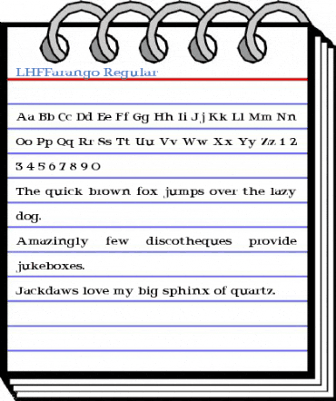 LHFFarango Regular Font