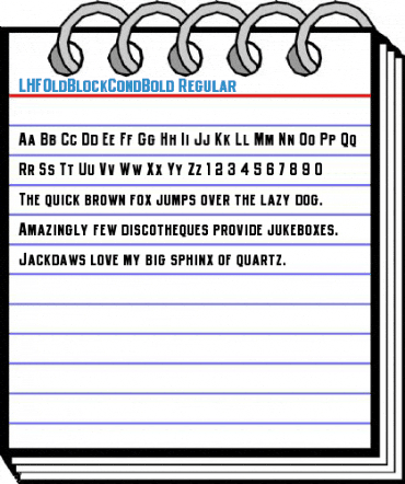LHFOldBlockCondBold Regular Font