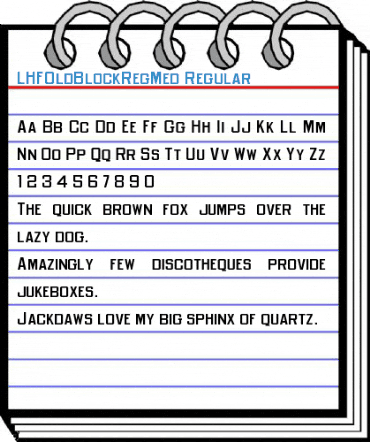 LHFOldBlockRegMed Regular Font