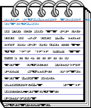LHF Pullman Train Shadow Regular Font