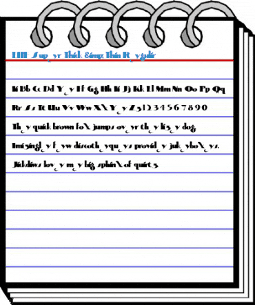 LHF Super Thick & Thin Regular Font