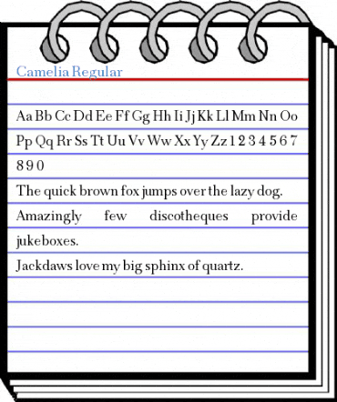 Camelia Regular Font