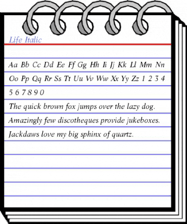 Life Italic Font