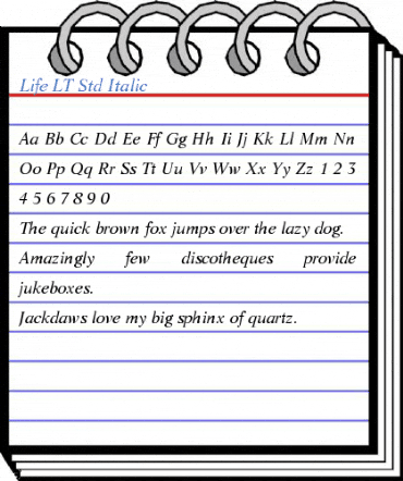 Life LT Std Italic Font