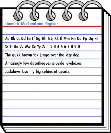 Limerick-MediumCond Regular Font