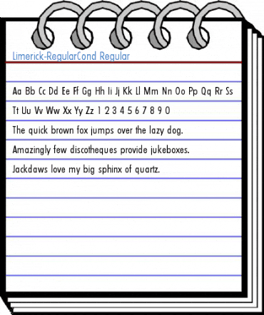 Limerick-RegularCond Regular Font