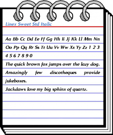 Linex Sweet Std Italic Font