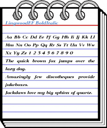 LingwoodEF BoldItalic Font