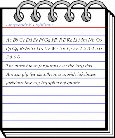 LingwoodEF LightItalic Font