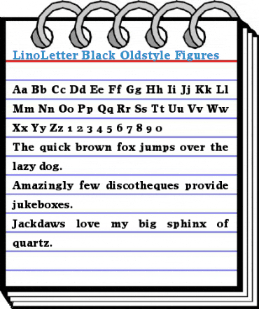 LinoLetter Black Oldstyle Figures Font