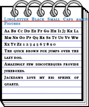 LinoLetter Black Small Caps & Oldstyle Figures Font
