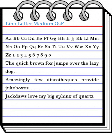 Lino Letter Medium OsF Font