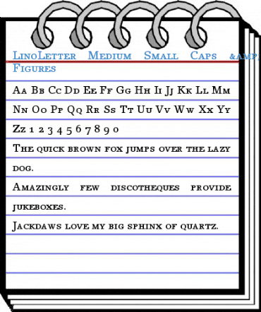 LinoLetter Medium Small Caps & Oldstyle Figures Font