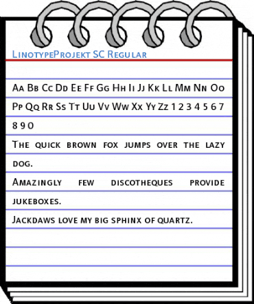 LinotypeProjekt SC Regular Font