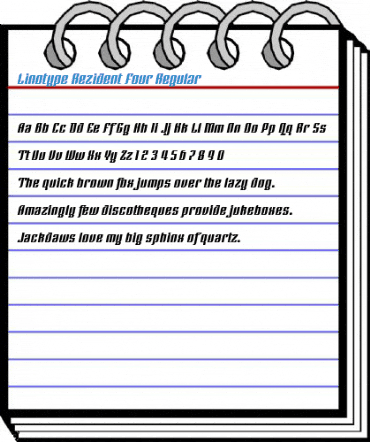 Linotype Rezident Four Regular Font