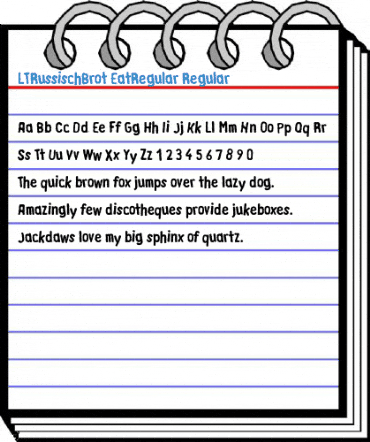 LTRussischBrot EatRegular Regular Font