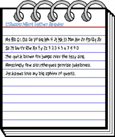 LTRussischBrot EatTwo Regular Font