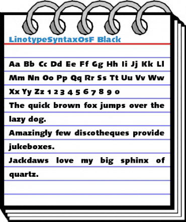 LinotypeSyntaxOsF Black Font