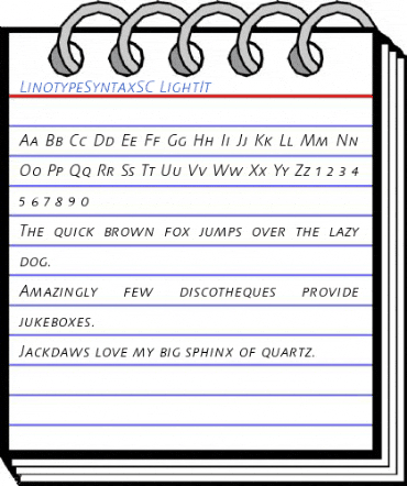 LinotypeSyntaxSC LightIt Font